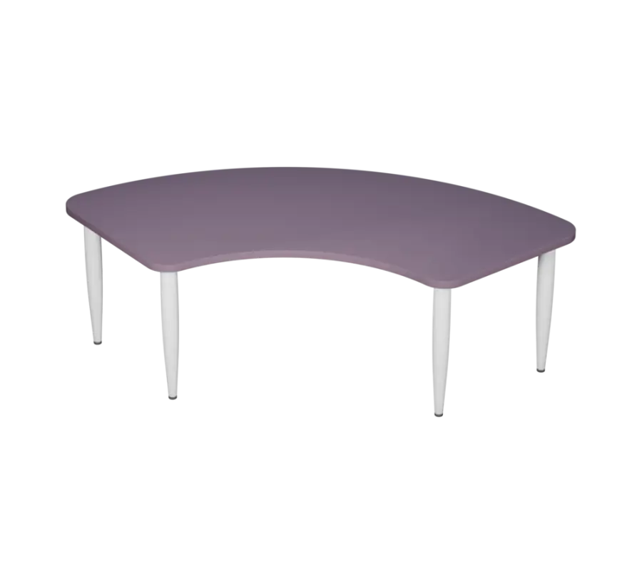 PLAYFORM 28 modulární hravé stoly, výška 520 mm, kovová podnož bílá, deska 25 mm, šeříková